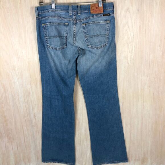 Lucky Brand Vintage Low Rise Sundown Flare Leg Y2K Dungarees Denim Jeans 10/30 - Picture 7 of 13